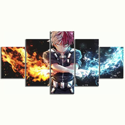 5-Piece Heroic Anime Wall Art Set for Enthusiasts