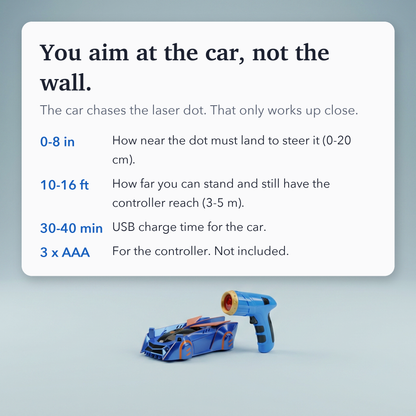 Gravity-Defying Remote Control Car with Laser Guidance