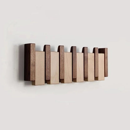 Stylish Wall-Mounted Coat Organizer with Foldable Hooks