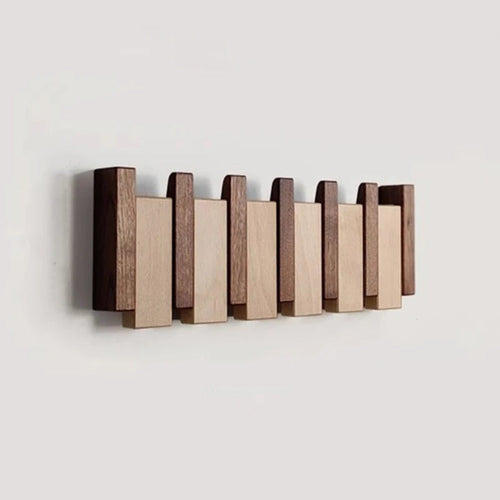 Stylish Wall-Mounted Coat Organizer with Foldable Hooks