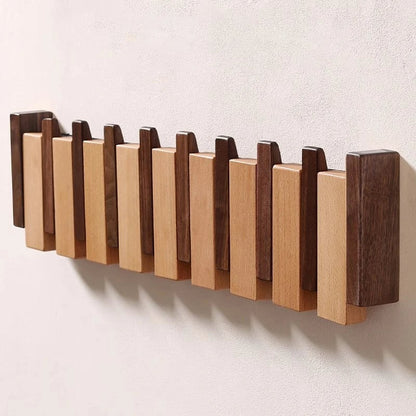 Stylish Wall-Mounted Coat Organizer with Foldable Hooks