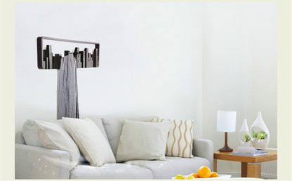 Urban Chic Wall-Mounted Coat Rack with 5 Versatile Hooks