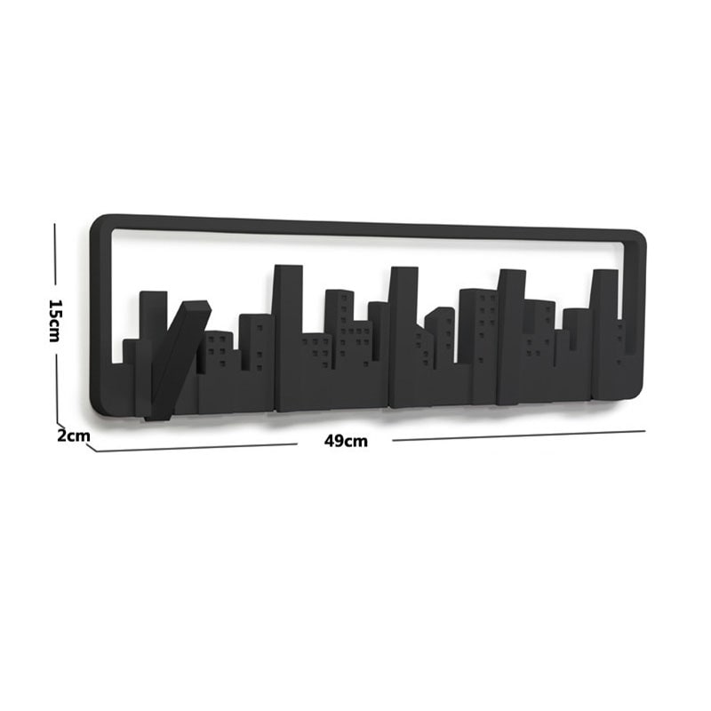 Urban Chic Wall-Mounted Coat Rack with 5 Versatile Hooks
