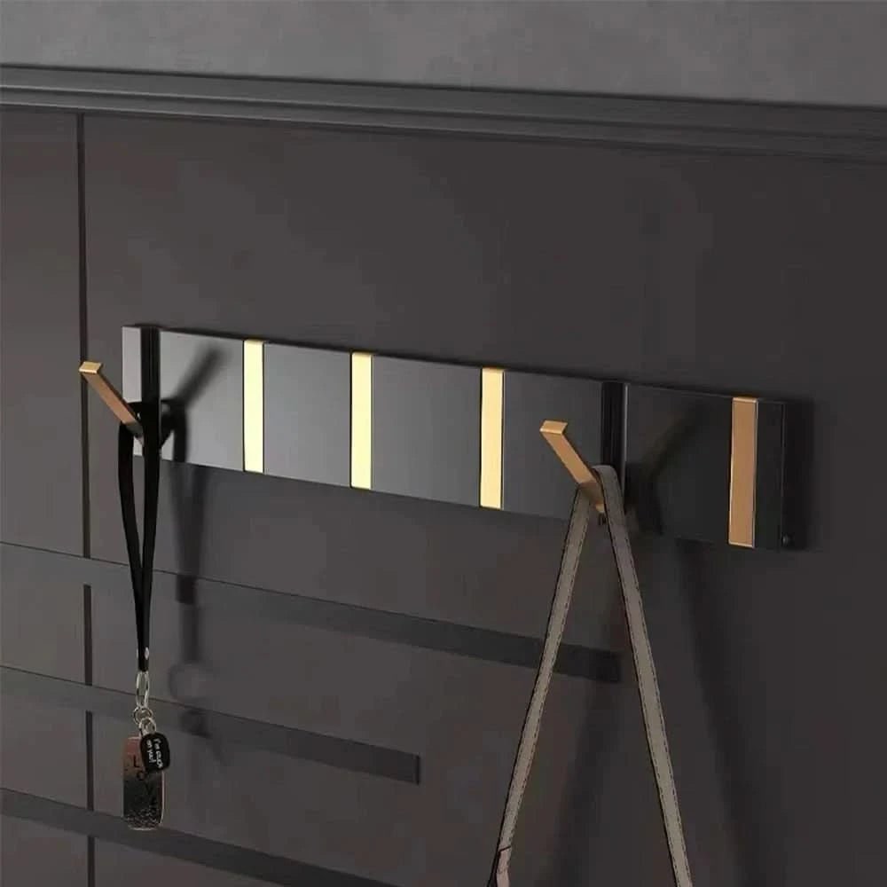 Space-Saving Wall-Mounted Coat Organizer with Foldable Hooks