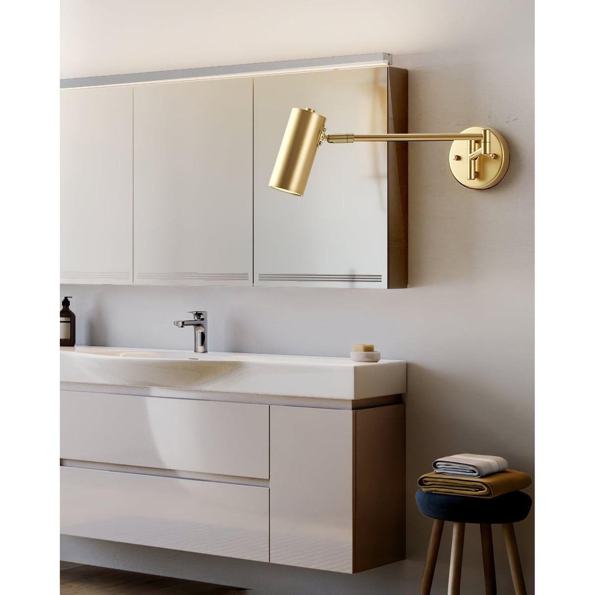 Adjustable Swing Arm Wall Light for Reading & Ambience
