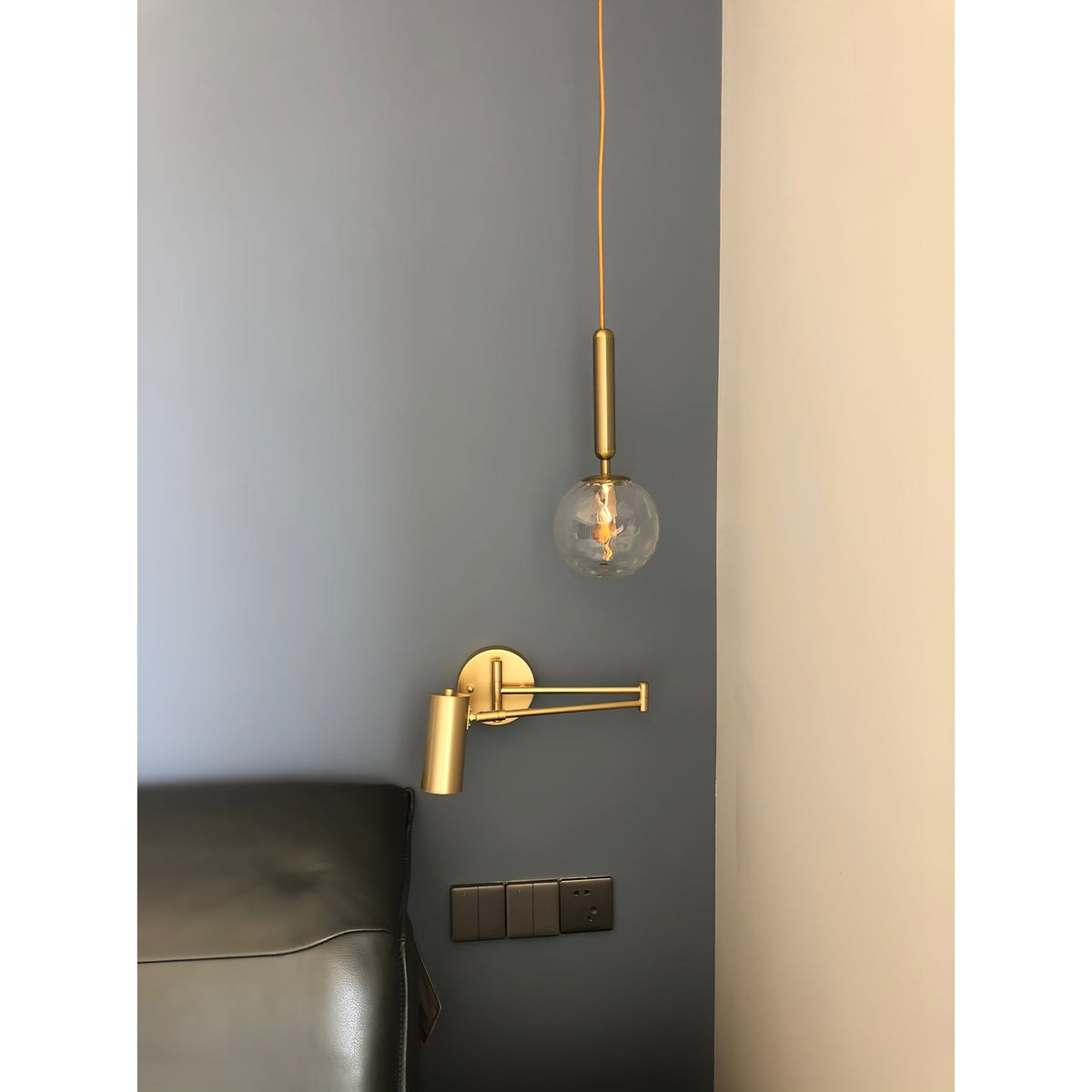 Adjustable Swing Arm Wall Light for Reading & Ambience