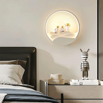 Astronaut-Themed Wall Light with TriColor LED - 11" x 11