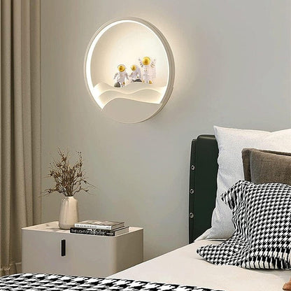 Astronaut-Themed Wall Light with TriColor LED - 11" x 11