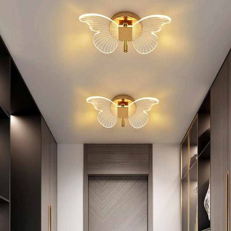 Butterfly Design LED Wall Light with Three Lighting Options