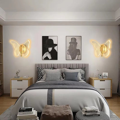 Butterfly Design LED Wall Light with Three Lighting Options