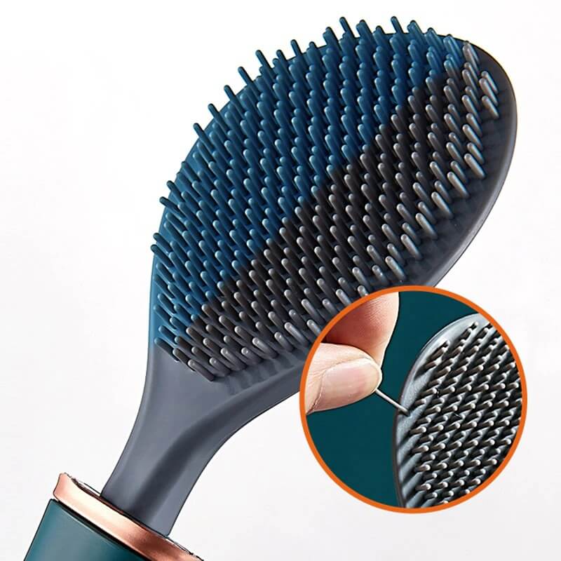 Flexible Bristle Toilet Brush with Self-Adhesive Wall Holder and Drip Guard
