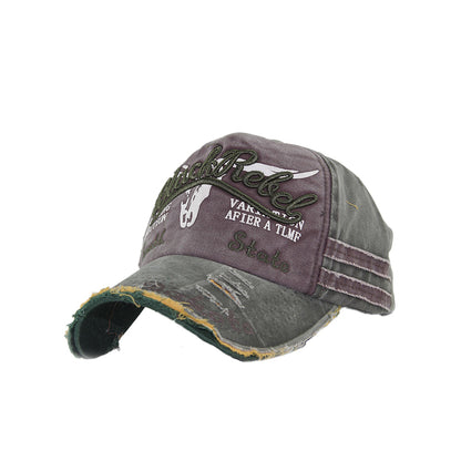 Sunshade Hip Hop Cap with Vintage Embroidery and Snapback Design
