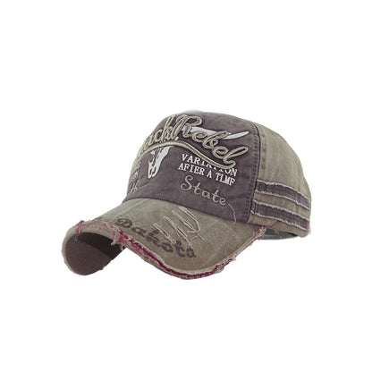 Sunshade Hip Hop Cap with Vintage Embroidery and Snapback Design