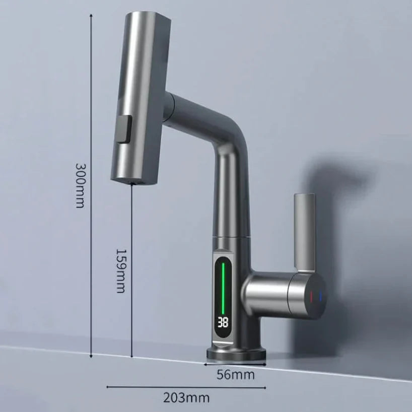 Retractable Kitchen Faucet with 5 Spray Modes – Flexible Tap