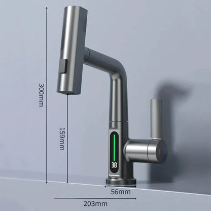 Retractable Kitchen Faucet with 5 Spray Modes – Flexible Tap