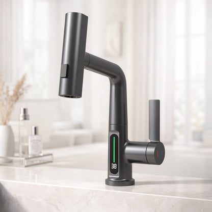 Retractable Kitchen Faucet with 5 Spray Modes – Flexible Tap
