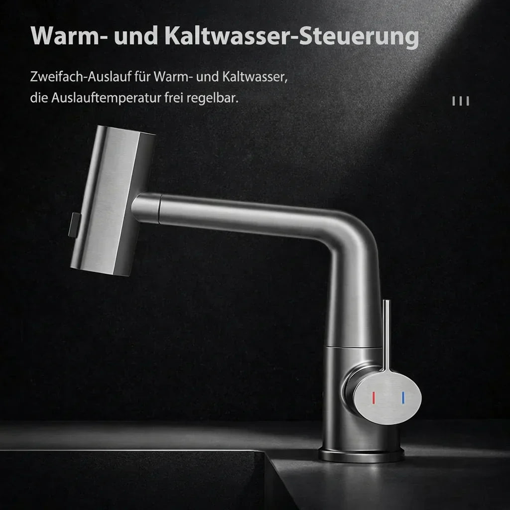Retractable Kitchen Faucet with 5 Spray Modes – Flexible Tap