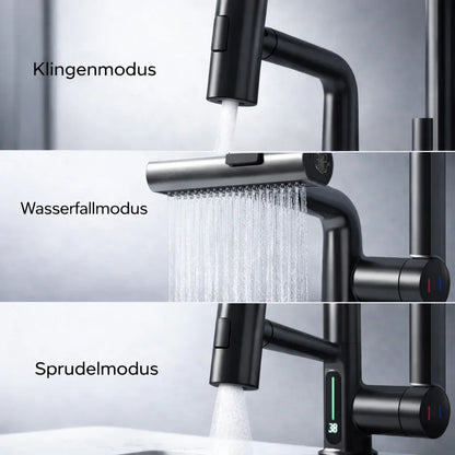 Retractable Kitchen Faucet with 5 Spray Modes – Flexible Tap