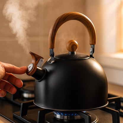 Vintage-Inspired 3-Liter Stainless Steel Whistling Kettle