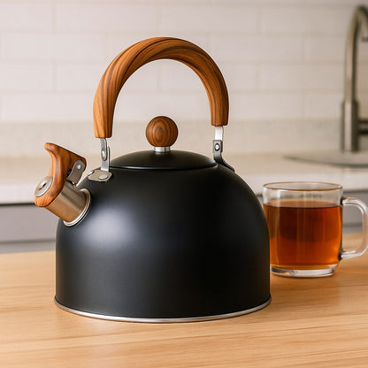 Vintage-Inspired 3-Liter Stainless Steel Whistling Kettle