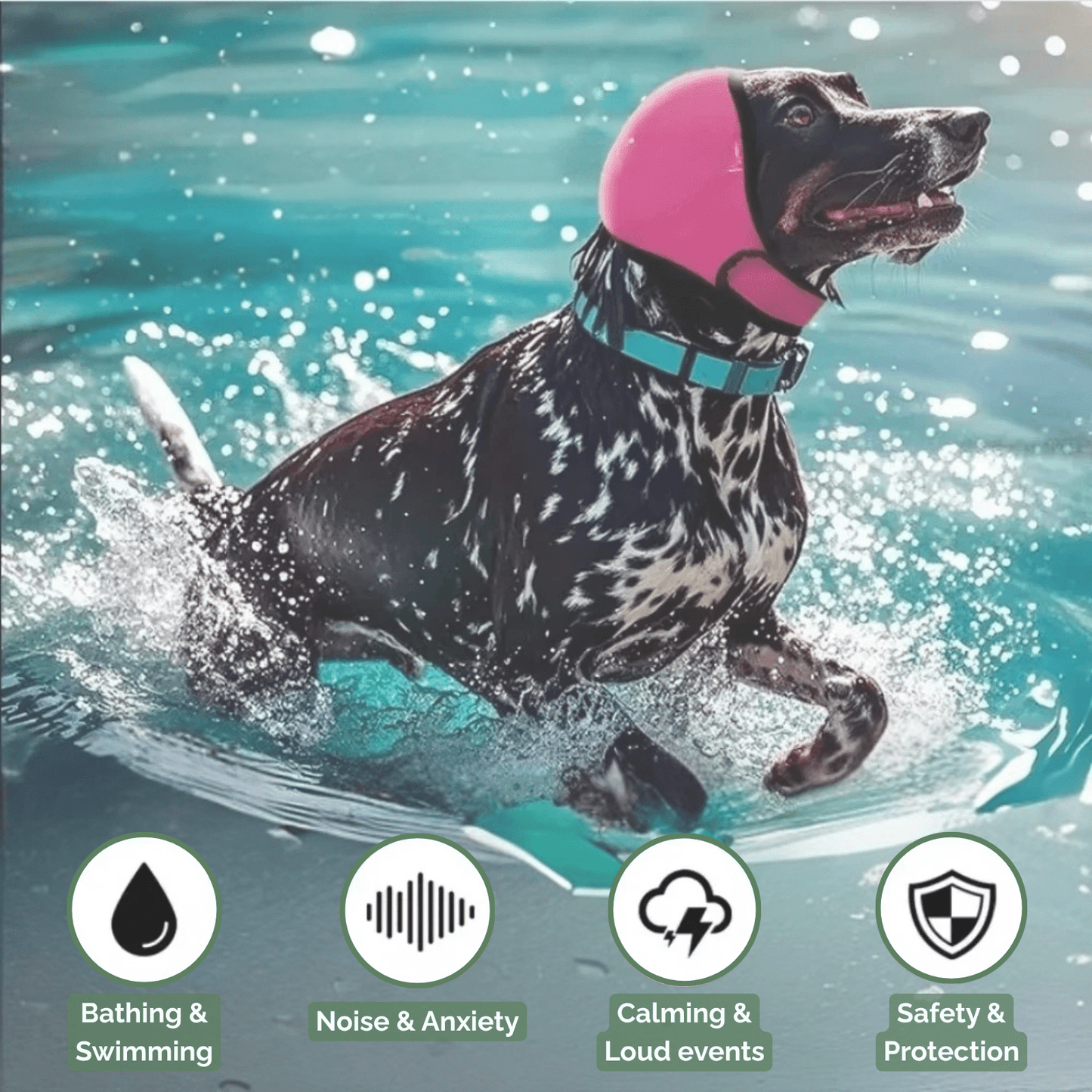 Water-Resistant Dog Ear Muffs for Stress Relief