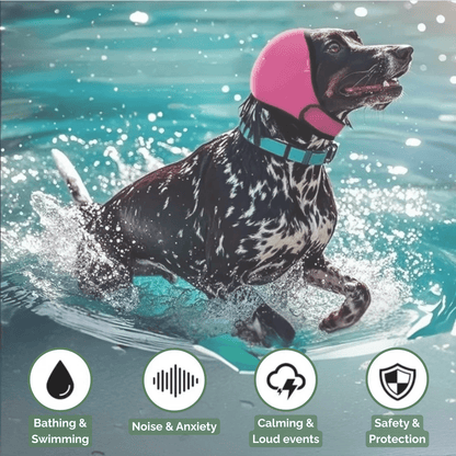 Water-Resistant Dog Ear Muffs for Stress Relief