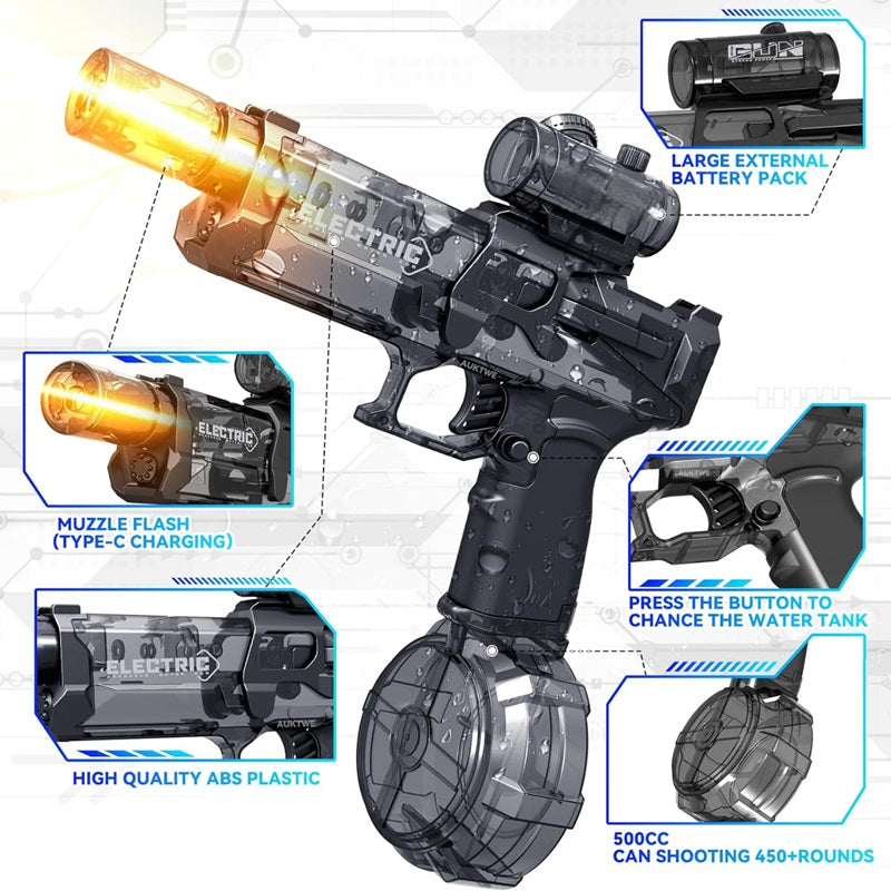 Electric Water Gun with Immersive LED Lights – PowerBlast Feature