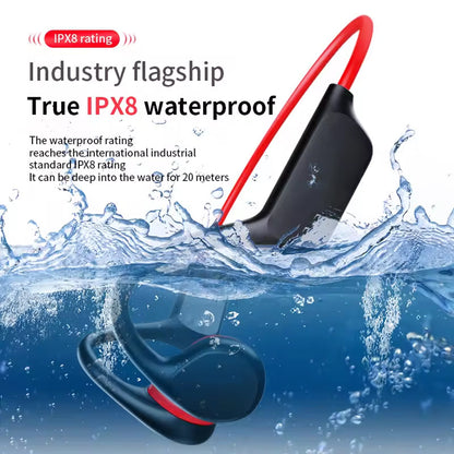 IPX8 Waterproof Bone Conduction Earbuds for Swimming with 64GB Storage