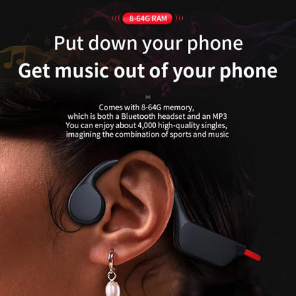 IPX8 Waterproof Bone Conduction Earbuds for Swimming with 64GB Storage