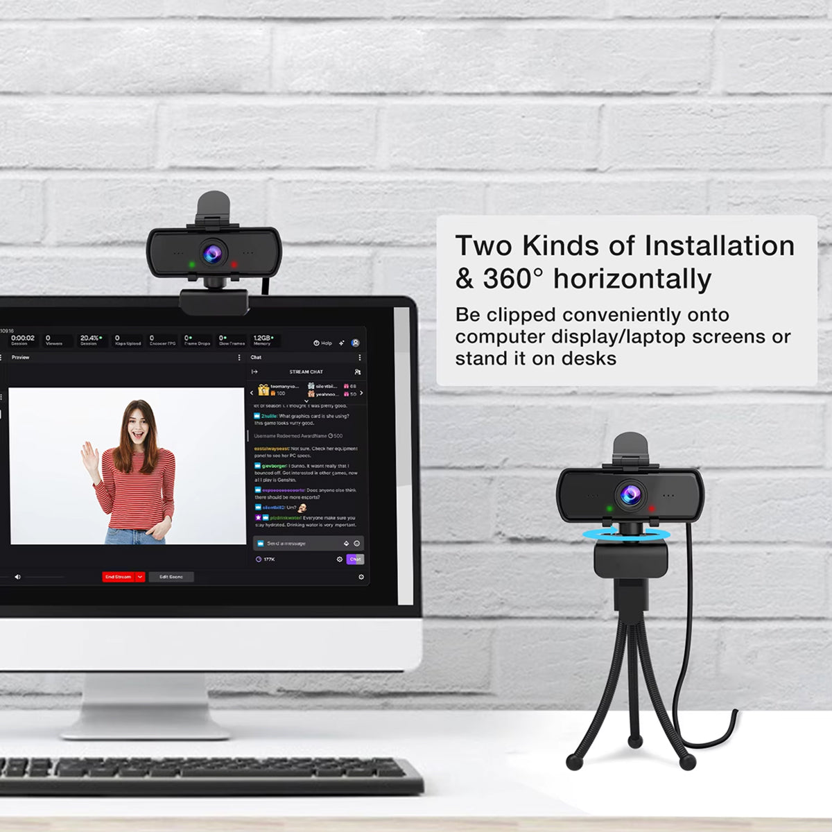 Streaming Webcam for Live Broadcast