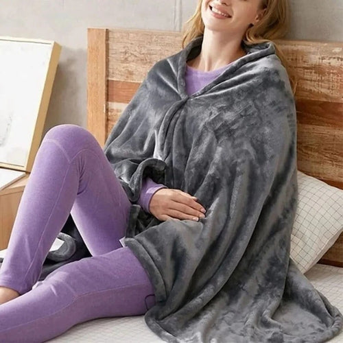 CozyTech Portable Heated Blanket with Remote Control - Queen Size