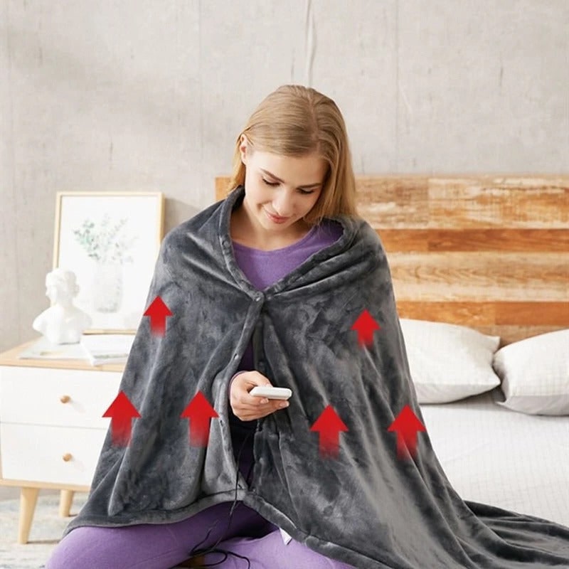 CozyTech Wearable Heated Throw with Remote Control