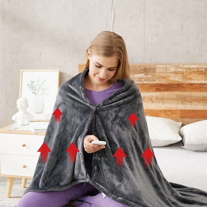 CozyTech Portable Heated Blanket with Remote Control - Queen Size