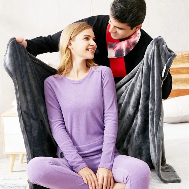 CozyTech Portable Heated Blanket with Remote Control - Queen Size