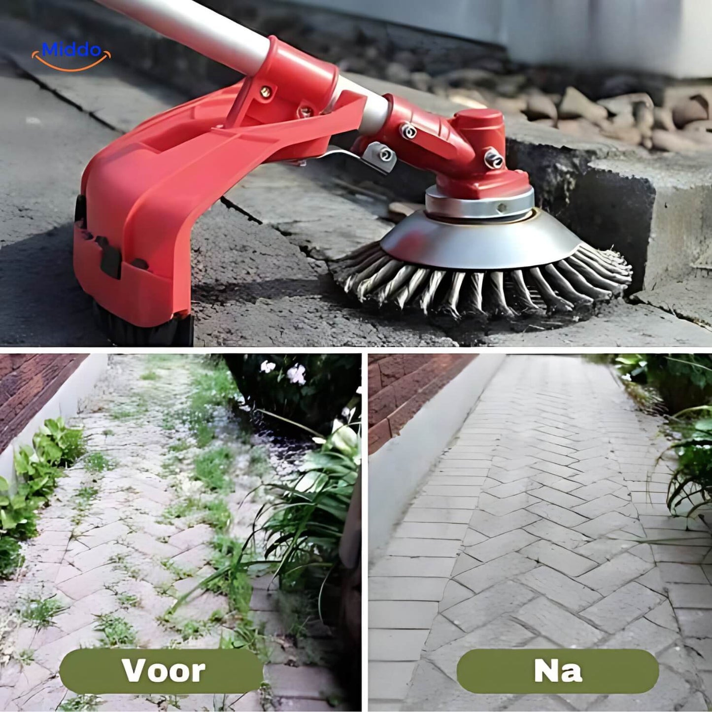 Seamless Weed Brush for Effortless Lawn and Garden Maintenance