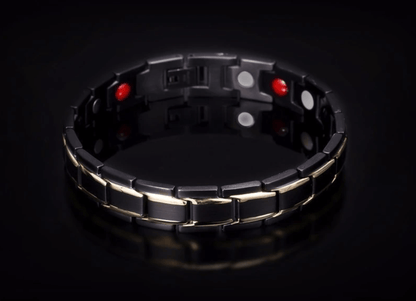 Magnetic Health Bracelet in Stainless Steel with Energy Magnets