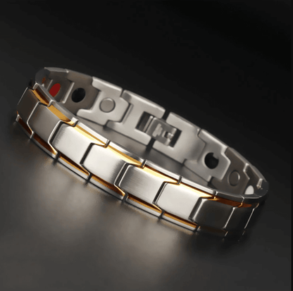 Magnetic Health Bracelet in Stainless Steel with Energy Magnets