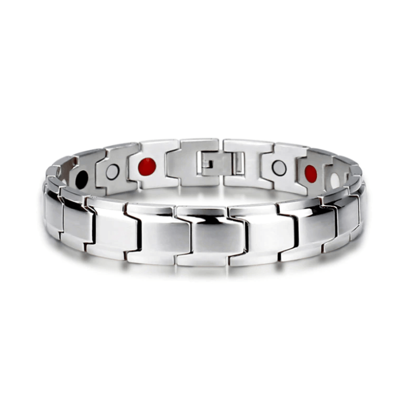 Magnetic Health Bracelet in Stainless Steel with Energy Magnets