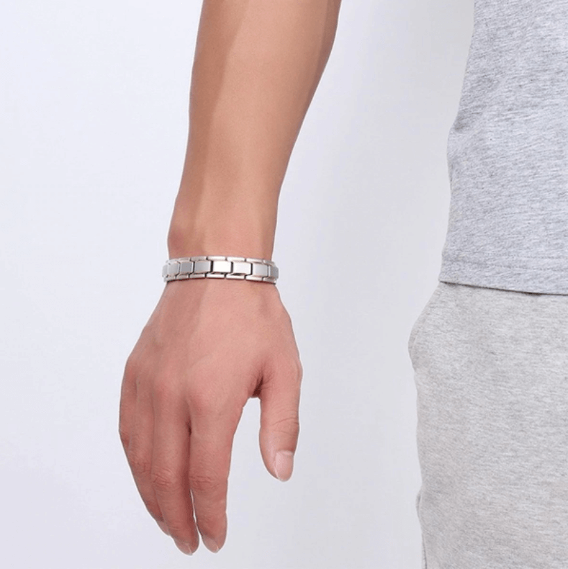 Magnetic Health Bracelet in Stainless Steel with Energy Magnets
