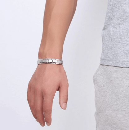 Magnetic Health Bracelet in Stainless Steel with Energy Magnets