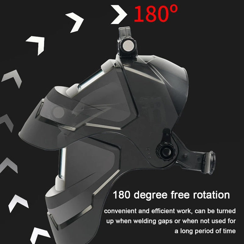 Auto-Dimming Welding Helmet with Integrated Headlight