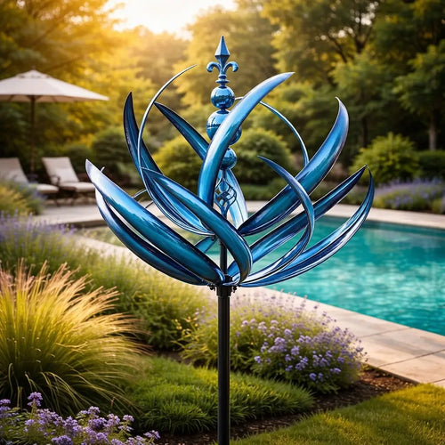 Charming Lotus Weathervane | Elegant Outdoor Decor
