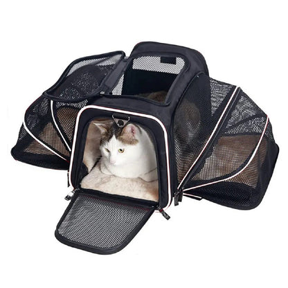 Foldable Dog Carrier with Safety Zipper – Breathable and Portable