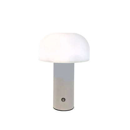 LED Table Lamp with Mushroom Design and Rechargeable Feature