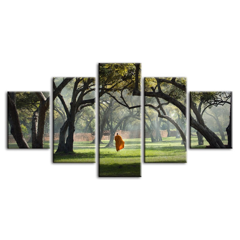 Serenity in Motion: Five-Piece Canvas Art Set