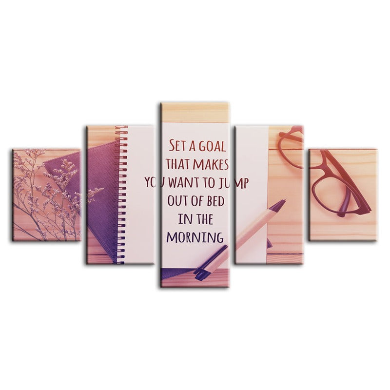 Set of 5 Uplifting Canvas Prints for Your Home