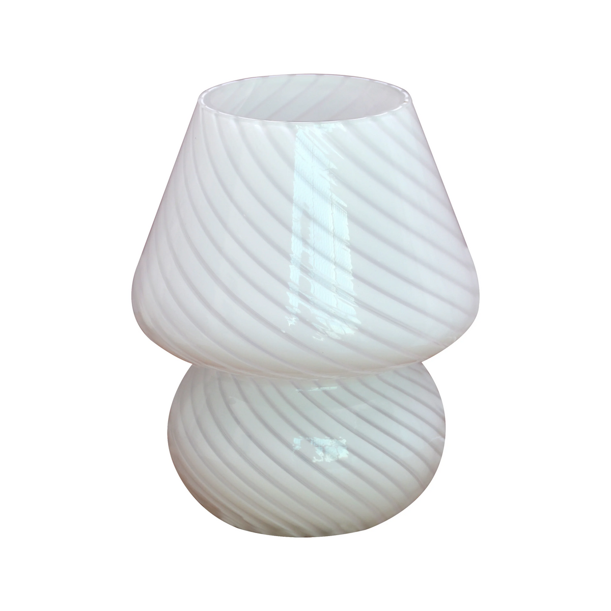 Mushroom Lamp with Vintage Striped Design