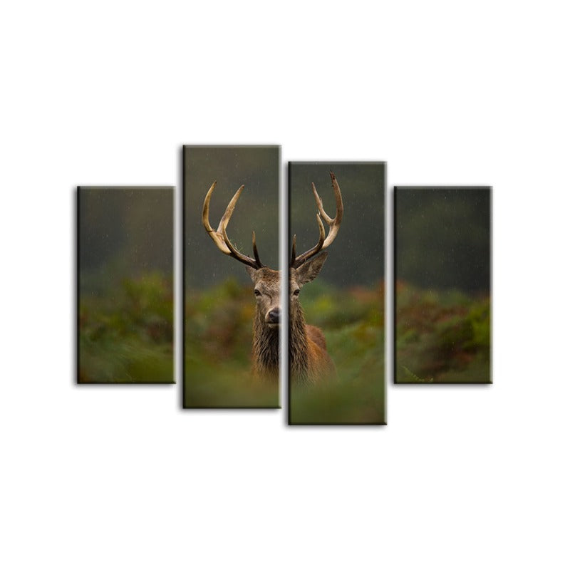 Enchanting Forest Deer - 4-Piece Canvas Art Set