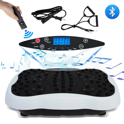 Dual Motor Full Body Vibration Exercise Machine with 120 Speeds and Bands