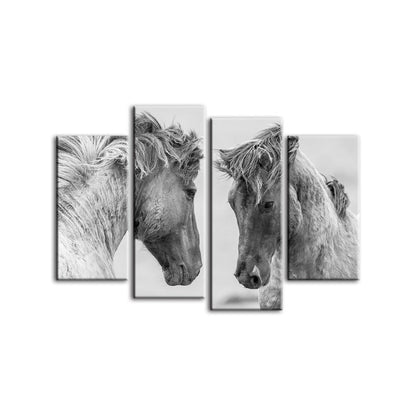 Majestic Equine Duo - Elegant Canvas Art Set